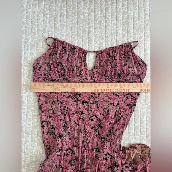 🌸 Free People Bon Voyage Floral Maxi Dress | Black Combo | Size M - Picture 9 of 15